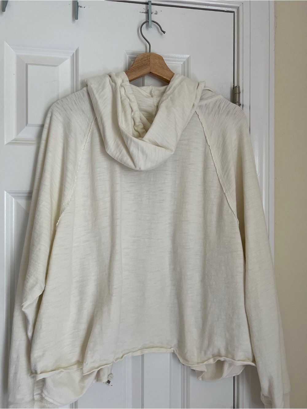 PINK Victoria’s  Secret Lightweight Zip-Up Hoodie in Ivory XXL Cool summer night - Picture 2 of 8